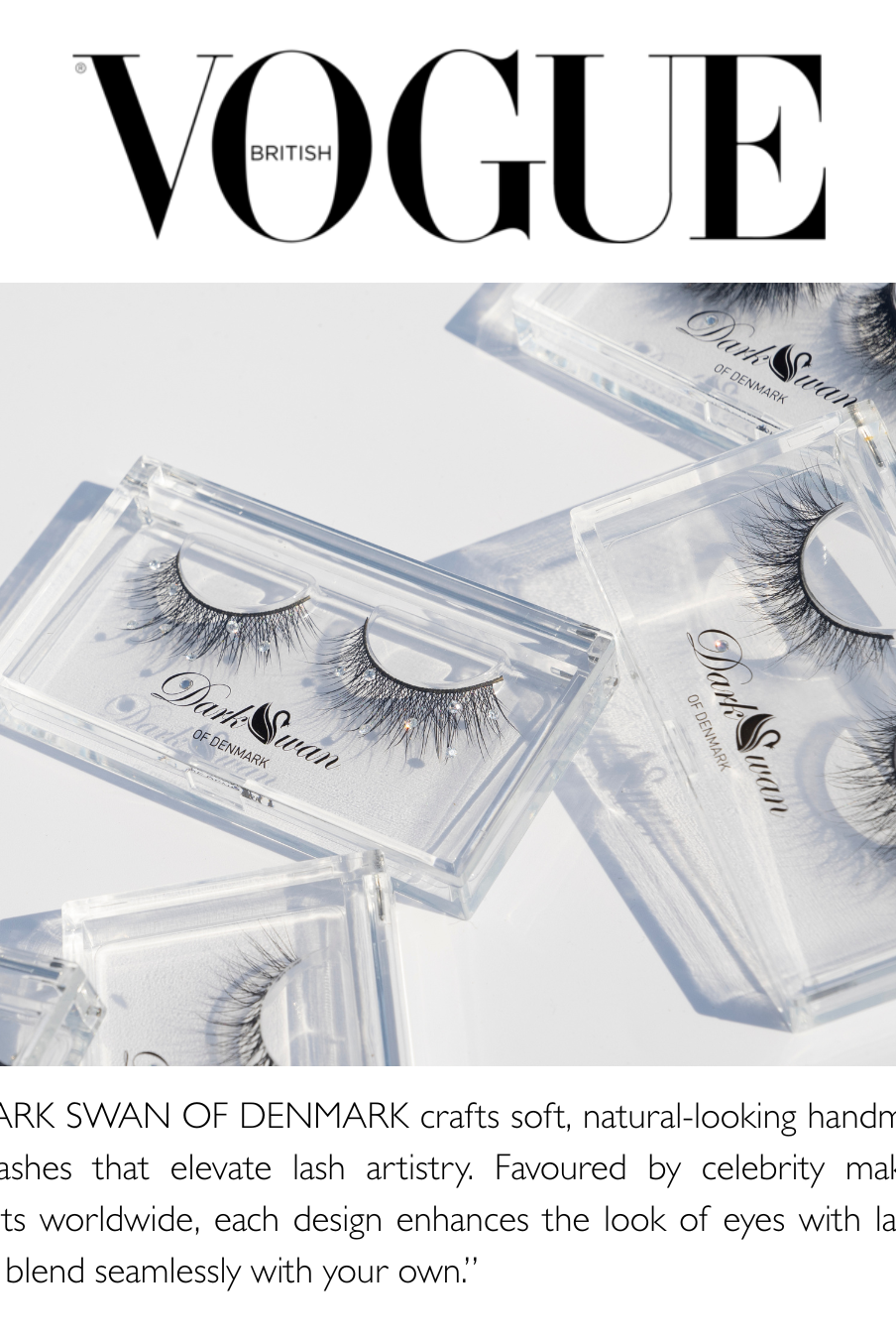 Dark Swan of Denmark featured in the January issue of VOGUE UK 🤍