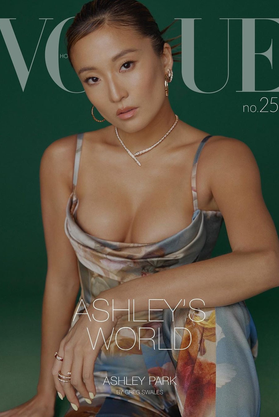 Ashley Park wearing Dark Swan of Denmark eyelashes in VOGUE Hong Kong!